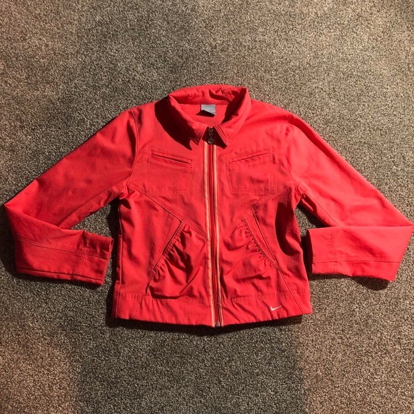 Y2K WOMENS NIKE CORAL FULL ZIP UP JACKET SIZE SMALL (4-6) - Picture 2 of 6